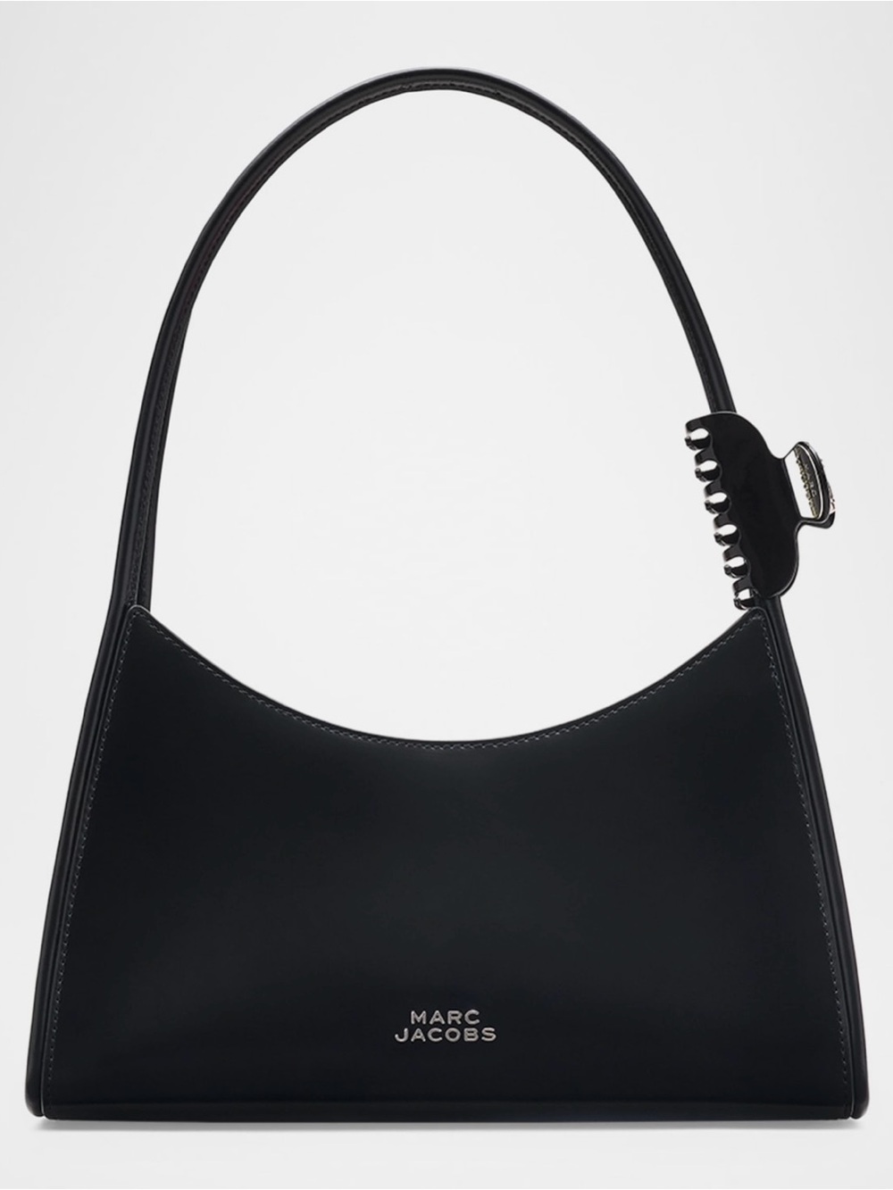 Marc Jacobs Black Leather Glam Claw Clip Shoulder Bag